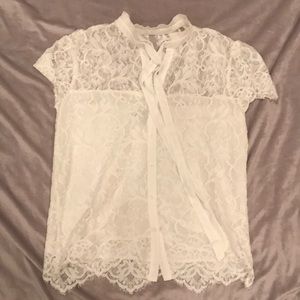 Lulus lace button down shirt